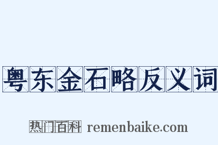 粤东金石略反义词是什么意思的图片